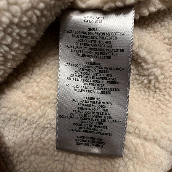 Levi’s Women’s Faux Suede Sherpa Lined Bomber Jacket Size Medium - Picture 14 of 16